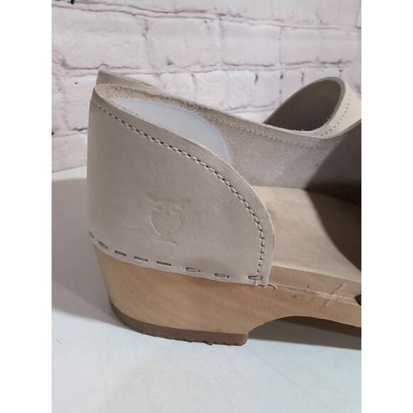 Sandgrens Brett Low Closed-Back Swedish Clogs EUR 39 Womens Size 8-8.5 Beige - Picture 3 of 14